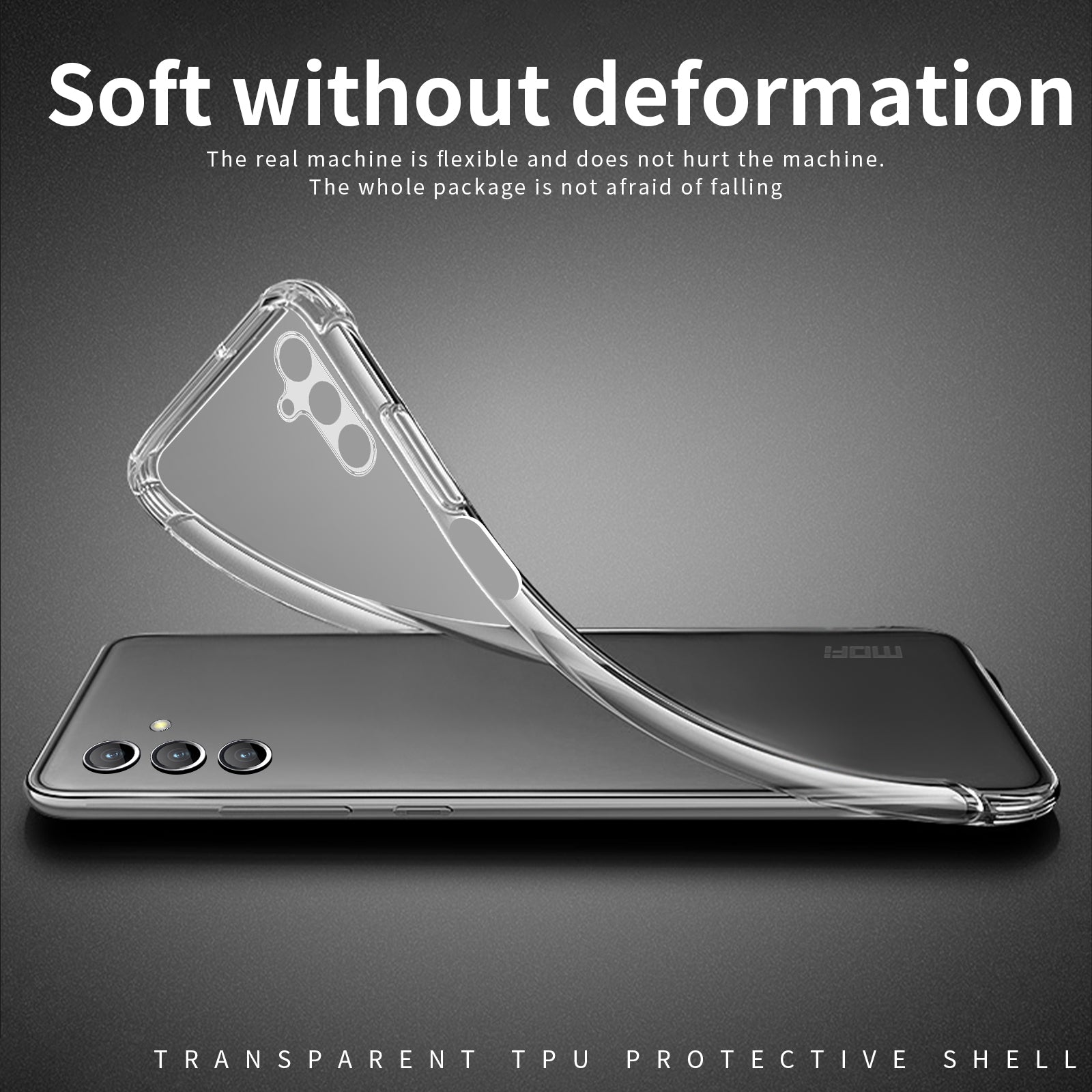 MOFI TPU pouzdro na telefon pro Samsung Galaxy F34 5G / M34 5G, průhledný kryt na telefon odolný proti poškrábání MOFI TPU pouzdro na telefon pro Samsung Galaxy F34 5G / M34 5G, průhledný kryt na telefon odolný proti poškrábání